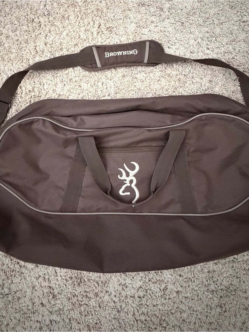 Browning Brown Canvas Travel Duffel with Logo - Picture 2 of 7